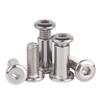 Tuerca de seguridad hexagonal de acero inoxidable 304 con tornillo de hexágono interior 3-8 Al por mayor