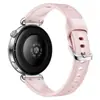 Adecuado para correa de silicona de ajuste a presión Huawei GT7, correa de reloj de silicona para mujer de 41 mm con patrón de grano largo, estilo original