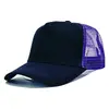 Gorra de Béisbol de Cinco Piezas Logo Personalizado Color Sólido Malla Comercio Exterior Transfronterizo Protección Solar Gorra Publicitaria Impresión Personalizada Al Por Mayor