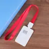 Porta credencial personalizable Porta gafete de empleado Cordón retráctil Doble cara Completamente transparente Delgado Portatarjetas con hebilla de fácil extracción