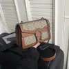 Bolsa Quadrada Pequena Transfronteiriça 2026 Novo Modelo Dionysus Estilo Europeu e Americano Corrente Estampada Bolsa Feminina Ombro Único Transversal Atacado Material PU