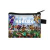 Bolsa de moedas infantil Roblox Cross-border, bolsa pequena portátil de desenho animado para estudantes, chave de moedas, bolsa quadrada de poliéster para armazenamento