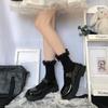 Calcetines de Botín de Encaje de Malla de Doble Capa con Felpa de Algodón Calcetines de Tubo Medio de Chica Japonesa Lindos