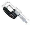 Micrómetro Digital de Alta Precisión con Pantalla Digital 0-25Mm0.001Mm Tipo Tambor de Cintura Micrómetro Digital para Espesor de Pared de Tubo