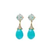 Pendientes de Aleación de Cobre para Mujer con Estilo Retro Francés, Diseño de Nicho, Temperamento Elegante de Gama Alta, Transmisión en Vivo Transfronteriza de Segunda Mano