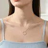 Collar hexagonal geométrico para mujer, cadena minimalista para la clavícula, diseño único, versátil para el trabajo, accesorio simple para superponer