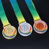 Medalla de Metal de Pintura de Punto Fijo Jinzun Medalla de Metal Venta al por Mayor Aleación de Zinc Metal Medalla Galvanizada