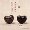 Madera de Ébano y Madera de Melocotón Pintados Dibujos Animados Lindo Mascota Colgante Hecho a Mano DIY Collar Encanto Llavero Accesorio de Bolso