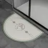 Alfombrilla de suelo absorbente de 3.5 mm antideslizante para baño de interior de alta gama, alfombrilla para pies de estilo chino de secado rápido anticaída