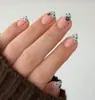 Arte de Uñas Hecho a Mano Transfronterizo para Niñas, Pegatinas de Uñas de Lunares Estilo Francés, Diseño de Arándanos 3D Pintado a Mano, Realza el Cutis, Arte de Uñas de Alta Gama