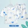 2025 Ropa Nueva para Niños para Estar en Casa Pijamas Verano Algodón Fino Trajes de Manga Corta para Hombre y Mujer Ropa para Bebé para Aire Acondicionado Ropa para Niños
