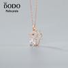 Colar de Rato Benmingnian Prata Esterlina s925 Colar de Rato Corrente para Clavícula Feminina Pingente de Diamante Joia da Moda Fofa