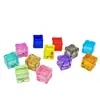 Simulación 18MM color hielo transparente cubo de hielo DIY pasador para el pelo accesorios para el cabello llavero adornos para ventana materiales de accesorios