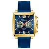 Reloj Multifuncional Chenxi para Hombre Calendario Impermeable Luminoso Reloj para Hombre Cuadrado Correa de Silicona Doble Pantalla Reloj Electrónico Venta al por Mayor