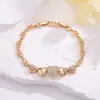 Nuevo Pulsera de Zirconia con Forma de Corazón Transfronteriza Europea y Americana, Diseño de Nicho de Lujo Ligero, Regalo de Gama Alta para Novia en San Valentín