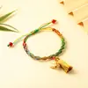 Pulsera de Cuerda de Colores del Festival del Bote del Dragón, Pulsera de Borla Pequeña de Zongzi Tejida a Mano, Adorno de Mano de Cuerda Roja de Cinco Colores de Buena Suerte para Niños