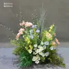 Novo Arranjo Grande de Chão para Casamento Banquete de Noivado Flor Artificial de Seda Acabado Arranjo Floral Decorativo Corredor Arte Floral para Casamento