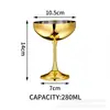 Copa de vino de acero inoxidable 304 de capa única de 500 ml, copa de vino tipo barril de gran capacidad colorida, resistente a caídas, con recubrimiento de cobre
