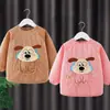 Babeo impermeable de pana de manga larga para otoño e invierno, diseñado para usarse al revés, para comer y proteger la ropa de las manchas
