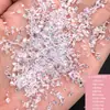 Fundo pontiagudo tamanho pequeno gelo transparente banhado a ouro branco filme zircônia colorida decorações para broca de unha brocas para nail art brocas mini misturadas branco transparente