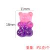Accesorios de resina para bricolaje, color degradado, purpurina, simulación de oso, pegamento de caramelo, carcasa de teléfono móvil, parche de bricolaje, material de decoración