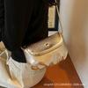 Bolso cruzado plisado de nicho estilo coreano 2024 Nuevo popular en Internet estilo extranjero Ins bolso de mensajero Bolso de hombro de moda para mujer