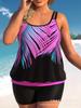 Traje de Baño para Mujer Estilo Bóxer con Estampado Digital 2023, Modelo Deportivo Popular Transfronterizo de Sitio Independiente Amazon Europeo y Americano