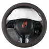 Envio Internacional Capa de Volante em Camurça, Protetora, Para Todas as Estações, Antiderrapante, Absorvente de Suor Acessório para Carro, Uso no Verão