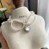 Venta Caliente Transfronteriza Decoración para Gato Perro Lujo Ligero Collar de Perla para Mascota con Colgante de Piedra Preciosa Diamante Collar para Gato Perro Venta al por Mayor