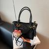 2025 Nuevo Bolso Versátil de Charol Retro de Alta Gama Bolso Cruzado para Mujer Bolso Pequeño de Cubo para Llevar en la Mano