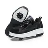 Zapatos para caminar para niños de doble rueda para niños con polea zapatos para caminar para niñas con ruedas estudiantes desmontables patines para adultos moda