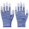 Guantes de dedo y palma de nylon rayado recubiertos de PU de 13 pines, guantes de protección laboral electrónicos libres de polvo, antiestáticos, resistentes al desgaste y transpirables