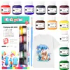 Creación de Pintura Infantil 25ml Vidrio Acrílico Gouache Acuarela Pintura para Graffiti 6 Colores 12 Colores Pintura Publicitaria para Textil