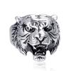 Anel de aço titânio europeu e americano Ebay anel cabeça de tigre dominador joias masculinas de comércio exterior transfronteiriço