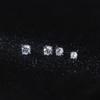 Aretes de Diamante Solitario de Cuatro Garras de Plata Esterlina S925 Aerchi Estilo Coreano Simple Elegante Mini Diamante Aretes Versátiles G9987