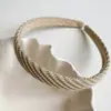 Nueva Diadema Maillard Otoño e Invierno para Mujer Estilo Occidental de Gama Alta Moda Diadema Superior Craneal Pinza para Lavarse la Cara Recogido de Cabello Tocado
