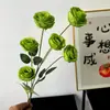Fabricante de Rosas Artificiales de Cabeza Pequeña para Decoración de Salones de Bodas, Peonías Artificiales Exquisitas de 6 Cabezas, Flores Artificiales