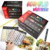 Marcadores Acrílicos de 366 Colores con Tinta Líquida y Puntas Suaves, Adecuados para Pintura Estudiante DIY, Se Pueden Superponer para Mezclar Colores