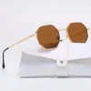 Gafas de Sol de Moda para Mujer 2025 Clásicas Retro Metálicas Poligonales Gafas de Sol para Hombre Directamente del Fabricante