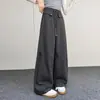 Pantalones curvos para niñas, nuevo estilo primavera y otoño 2026, elegantes pantalones de pierna ancha de otoño para niñas mayores, pantalones rectos para niños