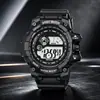 Relógio Eletrônico Esportivo Multifuncional Luminoso à Prova d'Água para Uso Externo, Moda Jovem Tendência, Estudante, Best-Seller Transfronteiriço