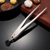 Pinza para barbacoa de acero inoxidable 304, pinza para barbacoa al aire libre, pinza para pan, pinza para alimentos, comida, comida, cocina, bistec frito, pinza para alimentos