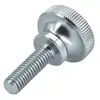 Tornillos de acero al carbono de cabeza alta moleteados de apriete manual GB834 tornillos extendidos de cola plana galvanizados engrosados m3m4m5m6m8m10