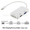 Cable de conversión Mini DP Displayport a VGA + HDMI + DVI Cable adaptador Mini DP tres en uno