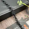 Nuevo Adorno de Encaje Bordado Soluble en Agua con Perlas de Cristal Hecho a Mano en Blanco y Negro de 1.6 cm para Ropa, Puños y Accesorios DIY