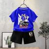 Ropa para niños directa de fábrica, traje de algodón de manga corta para verano para niños, nueva camiseta para niños 2024, ropa de verano para niños