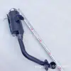 ATV de quatro rodas go-kart ferro tubo de escape único horizontal 110-125 assento único carro motor escape silenciador