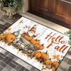 Felpudo de Halloween Transfronterizo Resistente a la Suciedad del Baño Terciopelo de Cristal Absorbente Antideslizante Felpudo para Puerta de Entrada Alfombra de Halloween