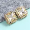 Venda Direta da Fábrica Quadrado Vidro Cristal Fivela Base de Cobre Costurado à Mão Diamante DIY Diamante Decorativo Sapatos Roupas Vestido de Casamento Bolsa de Sapato