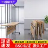 Mesa de Conferência Dobrável Mesa de Treinamento Combinação de Mesa e Cadeira Móvel com Rodas Mesa de Escritório Sala de Reuniões Mesa Longa Multifuncional